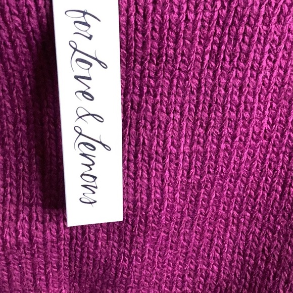 NWT SIZE M/S  For Love And Lemons Magenta Knit Vest - Picture 5 of 6
